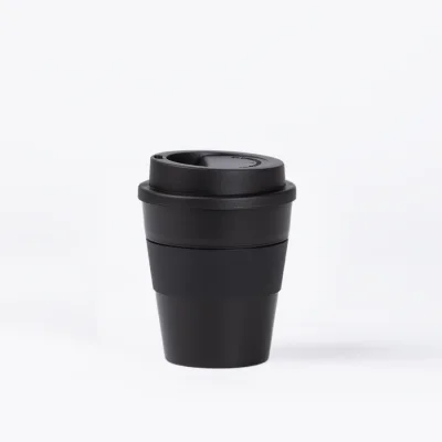 Mug Express Cup "BLACK" 356cc con banda silicona - Regalos Corporativos
