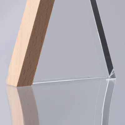 Trofeo Galvano de Madera y Cristal "Triangle" - Regalos Corporativos