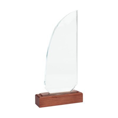 Trofeo Galvano de Madera y Cristal "Sail" - Regalos Corporativos