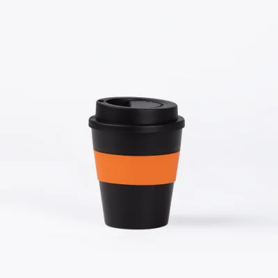 Mug Express Cup "BLACK" 356cc con banda silicona - Regalos Corporativos