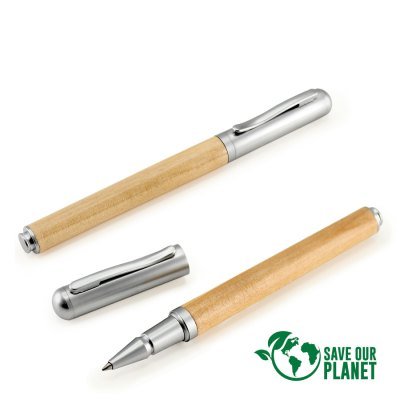 Roller Pen Bamboo y Metal - Regalos Corporativos