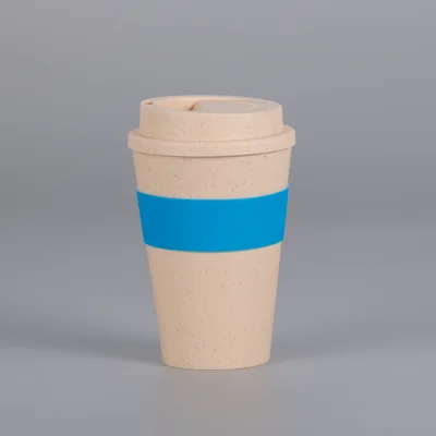 Mug Eco Cup "WHEAT STRAW" 355cc con banda silicona - Regalos Corporativos
