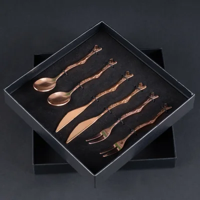 Deluxe Set de Cubiertos encobrizados para cóctel - Regalos Corporativos