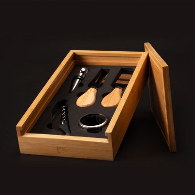 Set Wine & Cheese "FUTRONO" de Bamboo - Regalos Corporativos