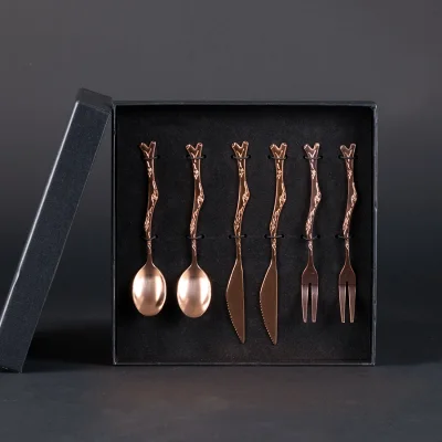 Deluxe Set de Cubiertos encobrizados para cóctel - Regalos Corporativos
